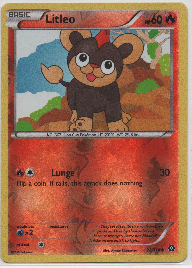 Litleo 22/114 XY - Steam Siege Reverse Holo