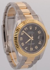 PAPERS Rolex Datejust II BLACK ARABIC 18K Gold Steel OYSTER 41mm 116333 BOX 4
