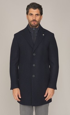 MEN'S MANUEL RITZ BLUE BIB POINTED COAT 3932C4548C-253740