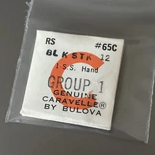 Bulova Caravelle RS Watch Part #65C S.S. HAND BLACK K STK 12 Group 1