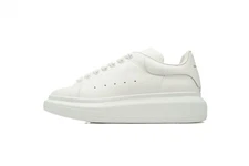 Alexander McQueen White Gold Stylish Sneakers Shoes