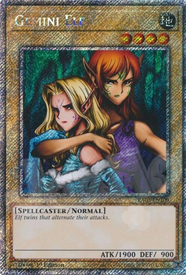#ad Yugioh Gemini Elf 1st Edition Platinum Secret Rare NM Free Holo Card $4.00