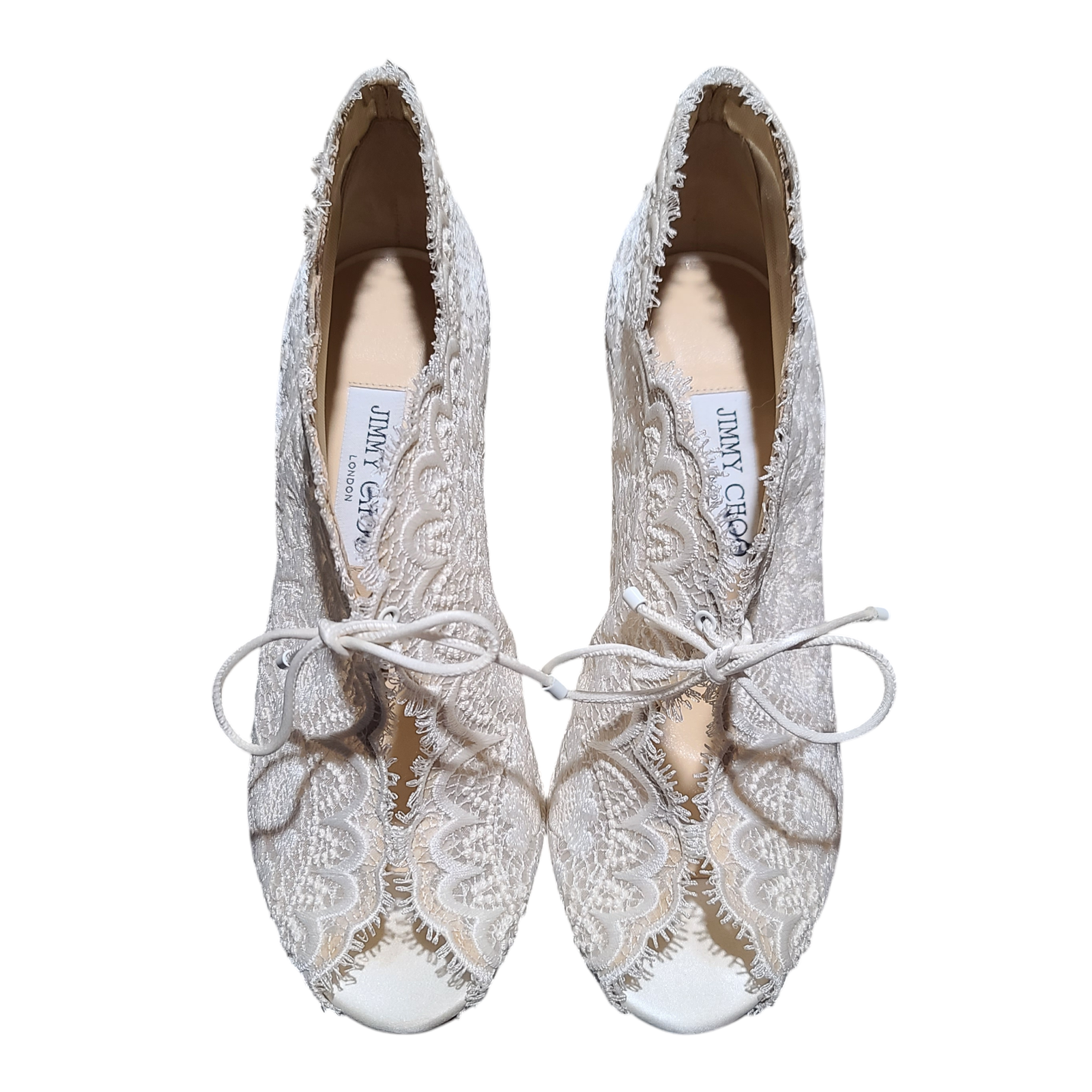 Jimmy Choo Kaiana 100mm Ivory Floral Lace Pumps EU40/US10 *See Description*