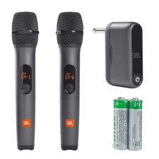 JBL Wireless Microphone Handheld UHF Dual Channel Mike 6-Hour Battery-USA