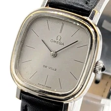 Omega De Ville Dress Watch Unisex Mechanical Silver Dial Wrist 17cm Vintage