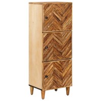 StauraumschräNke Braun 40 X 33,5 X 110 Cm Massivholz Mango Aufbewahrungsschrank