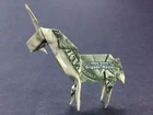 Dollar Origami UNICORN Made w/ REAL MONEY Handmade Cash Animal Mythical Creature