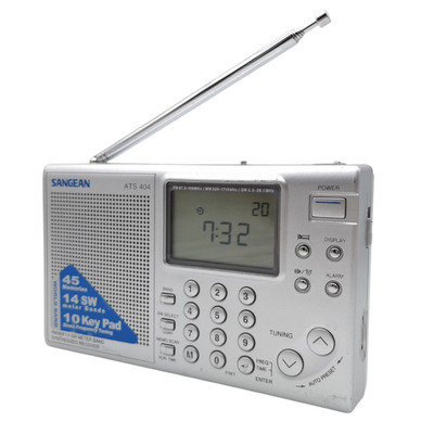 Sangean ATS 404 Weltempfänger Synthesized Receiver FM/MW/SW Radio - geprüft