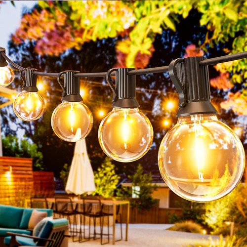 100/300FT Outdoor Festoon String Lights Mains Powered LED G40 Bulb Garden Lights - Picture 2 of 27