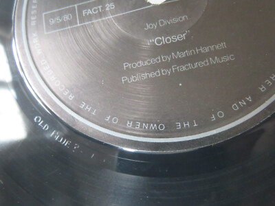 JOY DIVISION Closer FACTORY OLD BLUE? A1 / B1 1980 UK PRESS