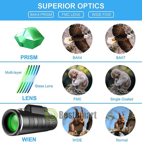 Day&Night Combo Binoculars&Monocular Hunting Camping BK4 Telescopes High Power - Picture 137 of 140