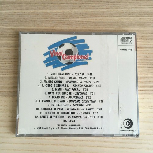 Vinci Campione _ CD Album _ 1990 Ricordi _ Mondiali Italia '90 1990 SIGILLATO - 第 2/2 張圖片