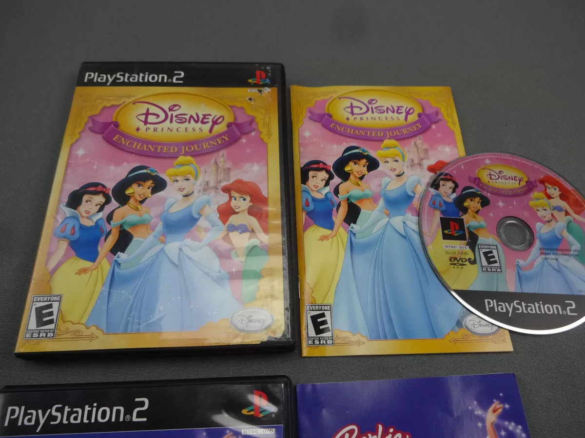 PS2 Games Lot - Disney Princess Enchanted Journey & Barbie Dancing