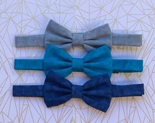 Cotton Bow Tie with Adjustable Strap  Fabric Novelty Bow Tie for Boys  Pets