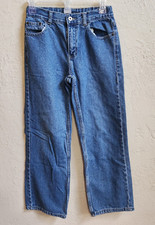 Faded Glory Jeans Boys 14 R Blue Denim Boot Leg Adjustable Waist 28 X 27