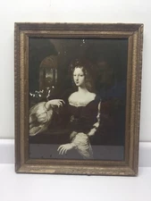 Raphael Joanna of Aragon Antique Framed Print Under Glass 16x20 Gold Frame