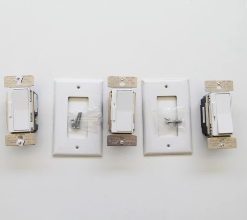 🔥3 Pcs - EATON Decora 3-way Dimmer Wall LED CFL Switch White 120V 600W
