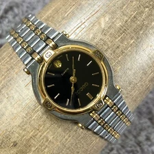 Gucci Women 9000L Fashion Date Two Tone Quartz For Watch Parts Or Repair Only