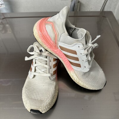 Adidas Womens Ultraboost 20 Running Shoes White Red EG0724