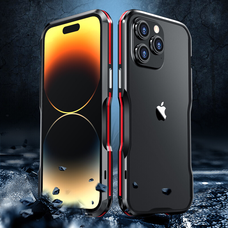 IPhone 14 13 12 Pro Max Case Shockproof Metal Bumper Case For IPhone 12 ...