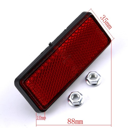 Rear Rectangular Reflector For 50cc-250cc Dirt Bike Go Kart Scooter Motorcycle - Foto 3 di 4