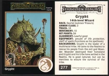 1991 TSR AD&D Gold Border Fantasy Art RPG Card #277 ~ Dungeons & Dragons Wizard