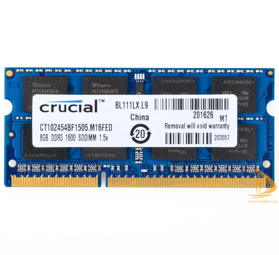 16GB RAM F MacBook Pro 13" Mid 2012 A1278 Crucial 2x 8GB 1600MHz PC3-12800，DDR3L - Image 3 of 4