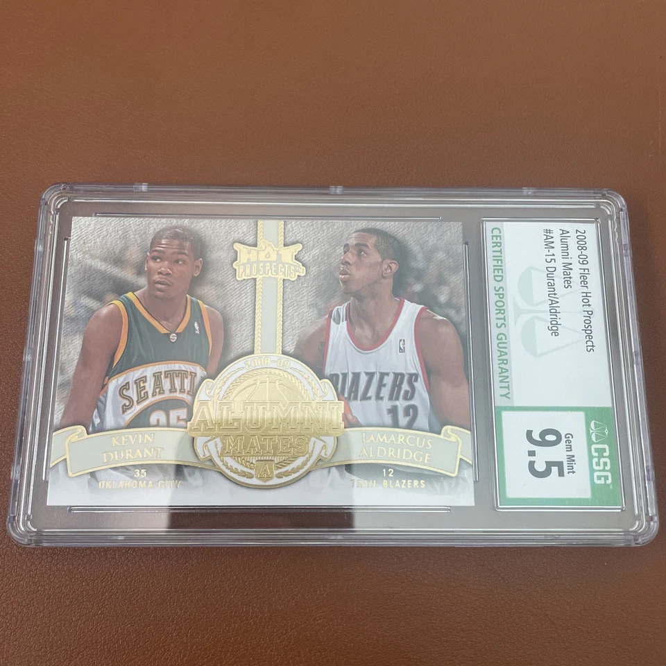 2008 Fleer Hot Prospects Alumni Mates Durant / Aldridge CSG 9.5 - Image 2 of 3