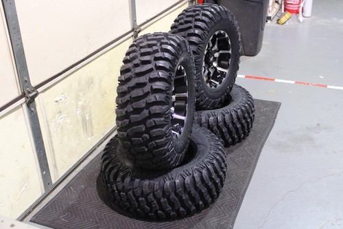 WOLVERINE X2 , X4 28" STREET LEGAL (DOT) 14" HD6 M ATV TIRE & WHEEL KIT L8 - Picture 3 of 8