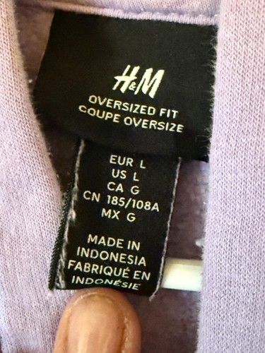 H&M Oversized Fit Hoodie Sweatshirt FELIX THE CAT Purple Unisex LARGE - Picture 3 of 5