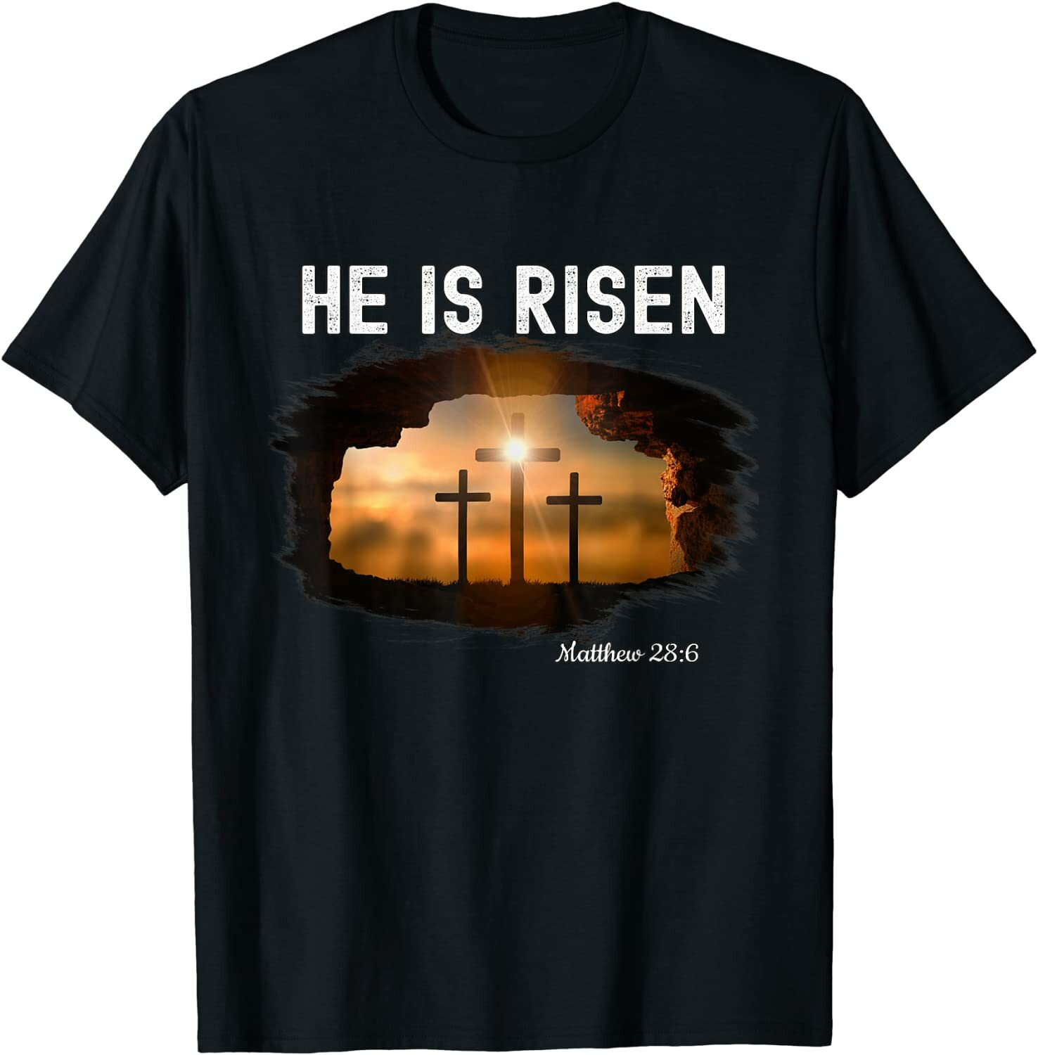 He Is Risen Christian Jesus Matthew 28:6 Limited Edition T-Shirt
