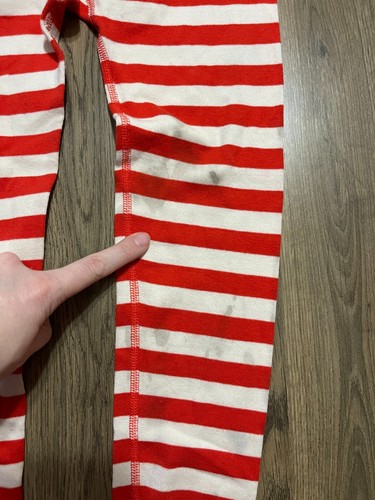 Hanna Andersson Pants, Girl's Size 6-7, Red White, Star Wars Striped, Sleepwear - Picture 4 of 11