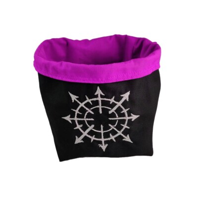 Rosa Chaos Symbol Würfel Tasche, Warhammer Würfel Aufbewahrungstasche für Tabletop Spiele