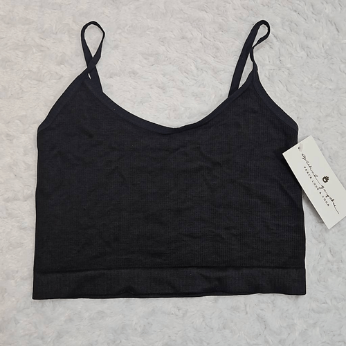 Spiritual Gangster schwarzes geripptes bauchfreies Oberteil/BH Größe XS/S neu mit Etikett