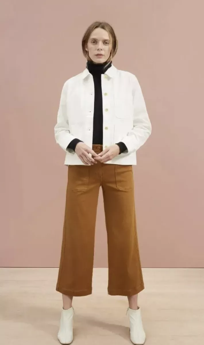 Everlane The Chore Jacket in Bone Ivory Corduroy Lightweight Coat