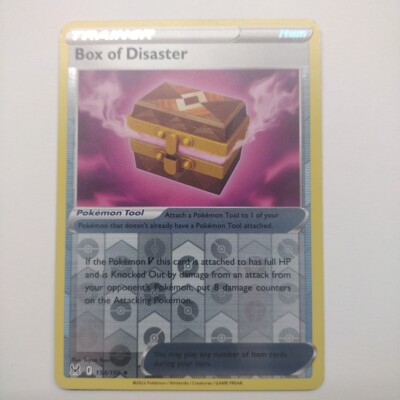 Reverse Holo Box of Disaster 154/196  Lost Origin Pokemon - Same Day Shipping!