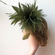 Handmade Feathers Flower Fascinators Hair Accessories for Party, Races