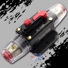 Marine Grade Gold Inline 12 Volt 40 Amp Power Circuit Breaker manual reset Audio