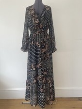 Print Long Dress Black/multi Size M/L - Jus De Pom
