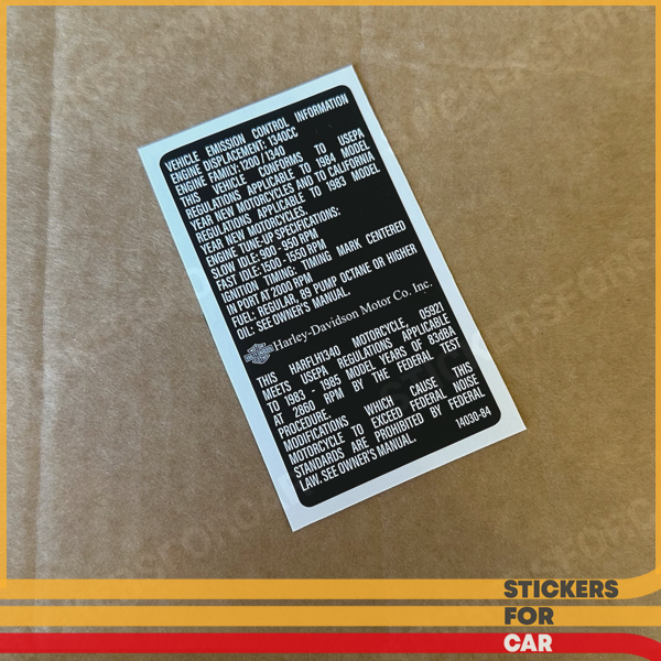 NOS Original Frame Decal Emission Sticker Harley FLH Shovel 1340