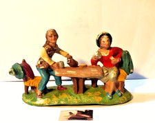 Pastore presepe Italy Osteria in terracotta/calcina (?) lunga cm 11 #b