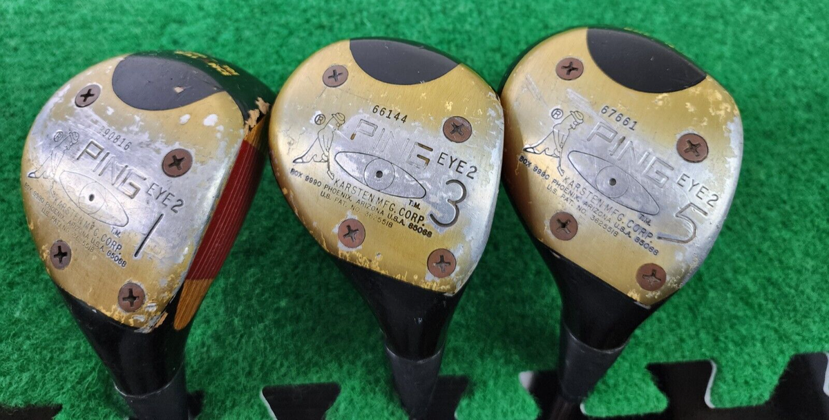Ping Eye 2 RH Fairway Woods Set 1 3 5 Woods Heel-Toe ZZ Lite
