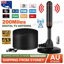 Portable TV Antenna Indoor Outdoor Digital HD Freeview Aerial Ariel 200Mile AU