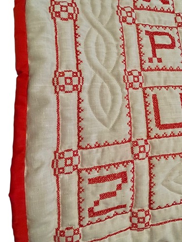 Handmade Alphabet Wall Hanging Hand Embroidered 41 in Baby Child's Room Decor - Picture 5 of 10