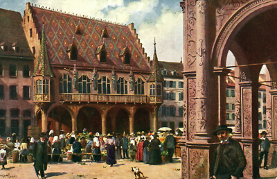 AK* Freiberg i.Br. - Münsterplatz with department store (AB)70169