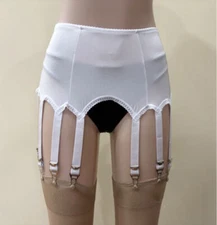 USA Retro Classic 12 Straps Garter Belt Metal Clips Underwear Lingerie Plus Size