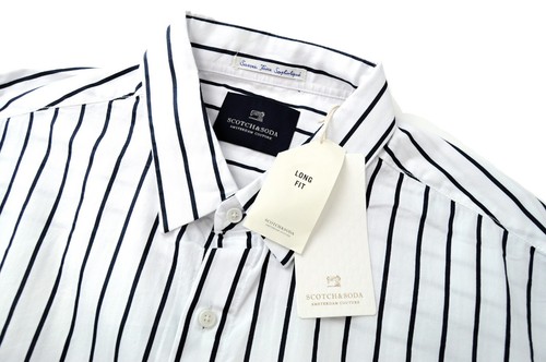 Scotch&Soda Ams Couture Camisa Hombre XL Algodón Blanco Rayas Manga Larga - Imagen 3 de 8