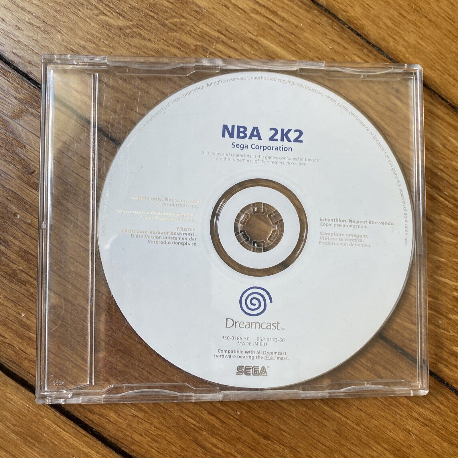 Jeu Sega Dreamcast NBA 2K2 White Disc Label Promo Not For Sale 