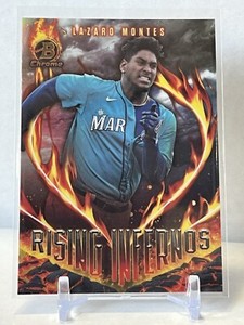 Lazaro Montes 2024 Bowman Chrome Rising Inferno Insert SP Seattle Mariners