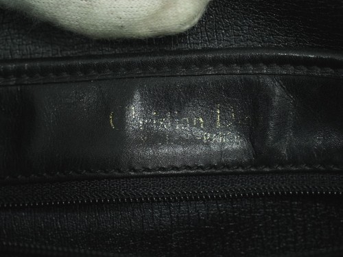 Borsa a tracolla Christian Dior Trotter in tela nera oro - Foto 10 di 10